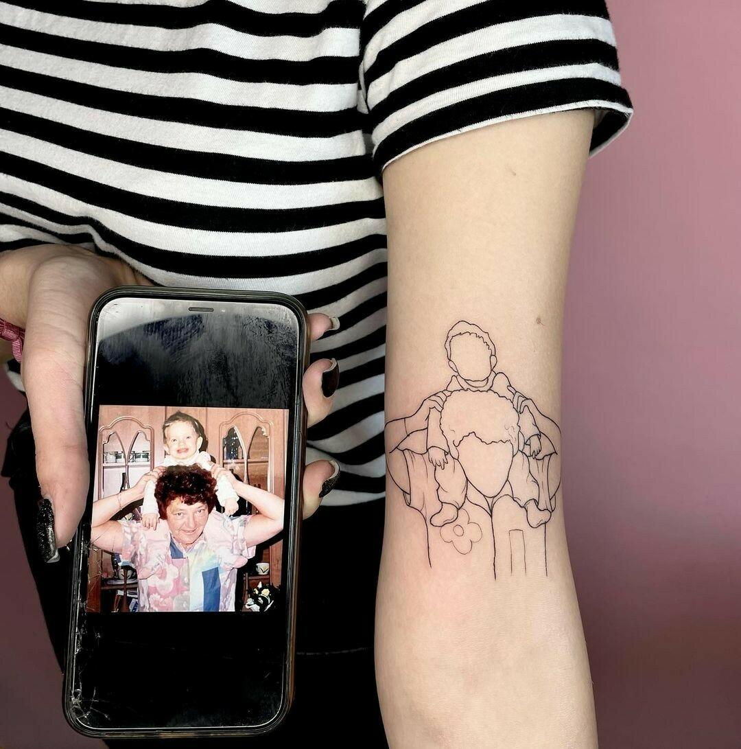 Inksearch tattoo Baba na Rowerze Tattoo